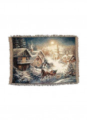 Printed Throw Blanket Cotton Multicolour 60x50inch