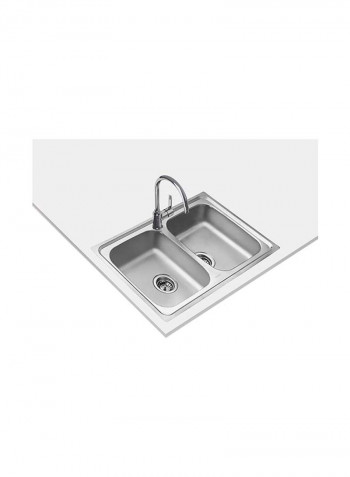 Starbright 80 E-Xn 2B Inset Reversible 2 Bowls  Sink With Matt Finish Stainless Steel 860x500x180mmmm