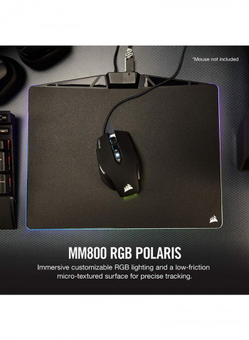 Polaris RGB Mouse Pad 35x26x0.5cm Black