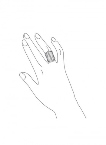 925 Sterling Silver Cubic Zirconia Studded Ring