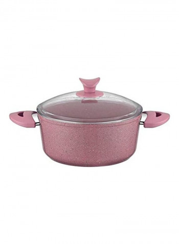 Extra Deep Granite Cook Pots Pink 10x13x6inch