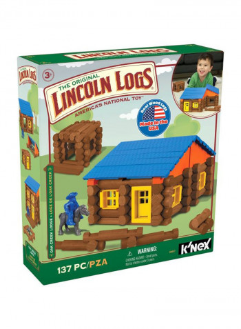 137-piece Lincoln Logs Oak Creek Lodge Building Set 857