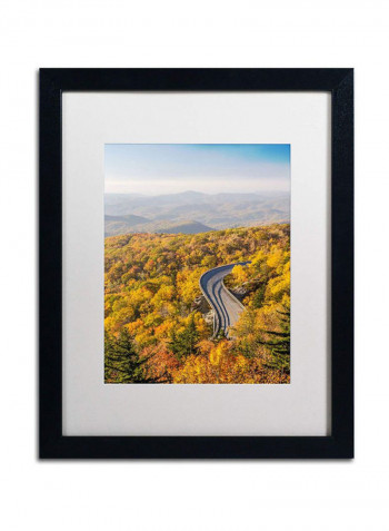 Blue Ridge Parkway White Matte Archival Paper Artwork Wall Art Multicolour 16 x 20inch