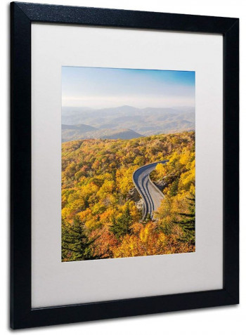 Blue Ridge Parkway White Matte Archival Paper Artwork Wall Art Multicolour 16 x 20inch