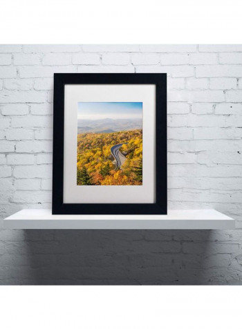 Blue Ridge Parkway White Matte Archival Paper Artwork Wall Art Multicolour 16 x 20inch