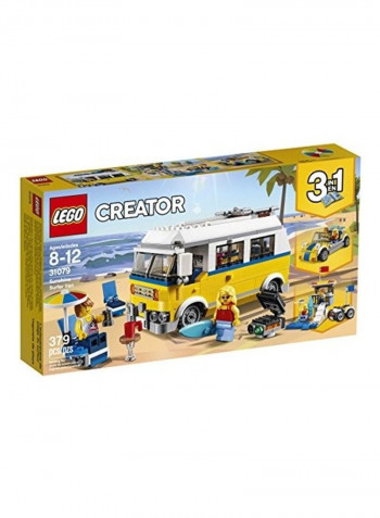 379-Piece Creator 3-in-1 Sunshine Surfer Van Building Toy