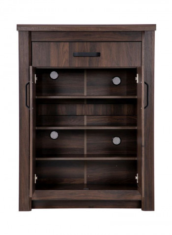 Braxton Shoe Cabinet Brown/Black 90x123x40centimeter