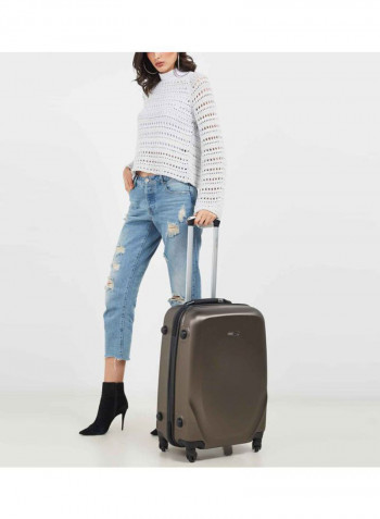 Celiang Hardside 3 Piece Luggage Trolley Set Coffee
