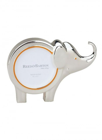 Jungle Parade Elephant Shaped Picture Frame Silver/Yellow 6.2x1x4.4inch