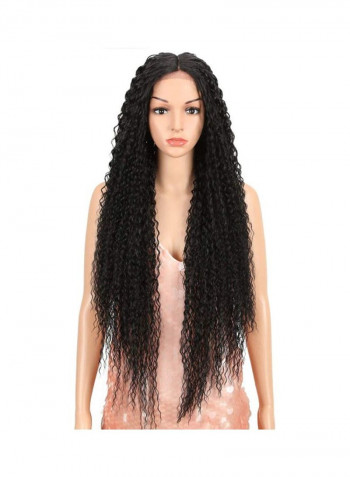 Lace Front Curly Wig Black 38inch