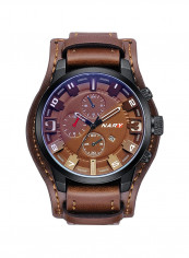 Men's Waterproof Date Display Leather Chronograph Watch NNSB03704437