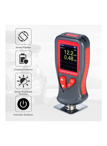 Paint Thickness Tester Black/Red 27x6.3x21centimeter