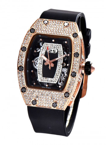 Women's Punk Style Rubber Analog Watch NSSB037001223