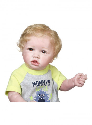 Silicone Baby Doll with Milk Bottle and Pacifier