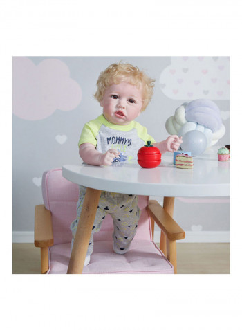 Silicone Baby Doll with Milk Bottle and Pacifier