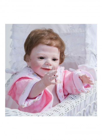 Silicone Baby Doll with Milk Bottle and Pacifier