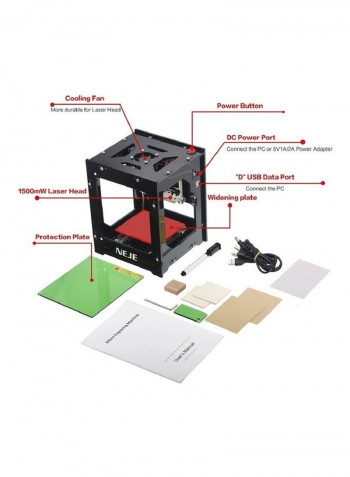Automatic DIY Print Engraving Carving Machine Black/Green