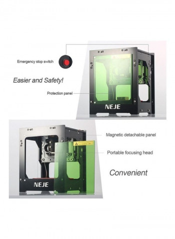 Automatic DIY Print Engraving Carving Machine Black/Green