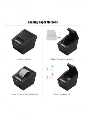 Thermal Receipt Printer Set Black