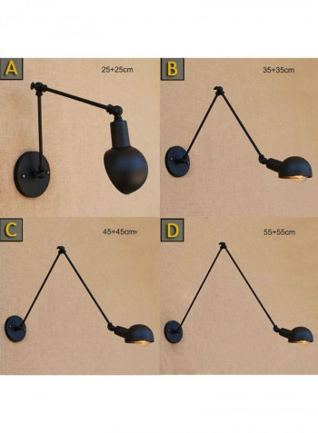 Simple Creative Retro Wall Light Black