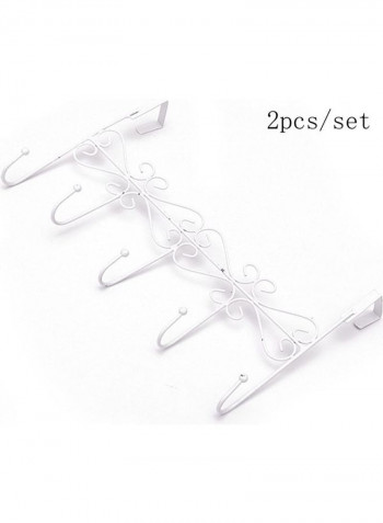 2-Piece/Set  Wall Hanging Hook White 60cm