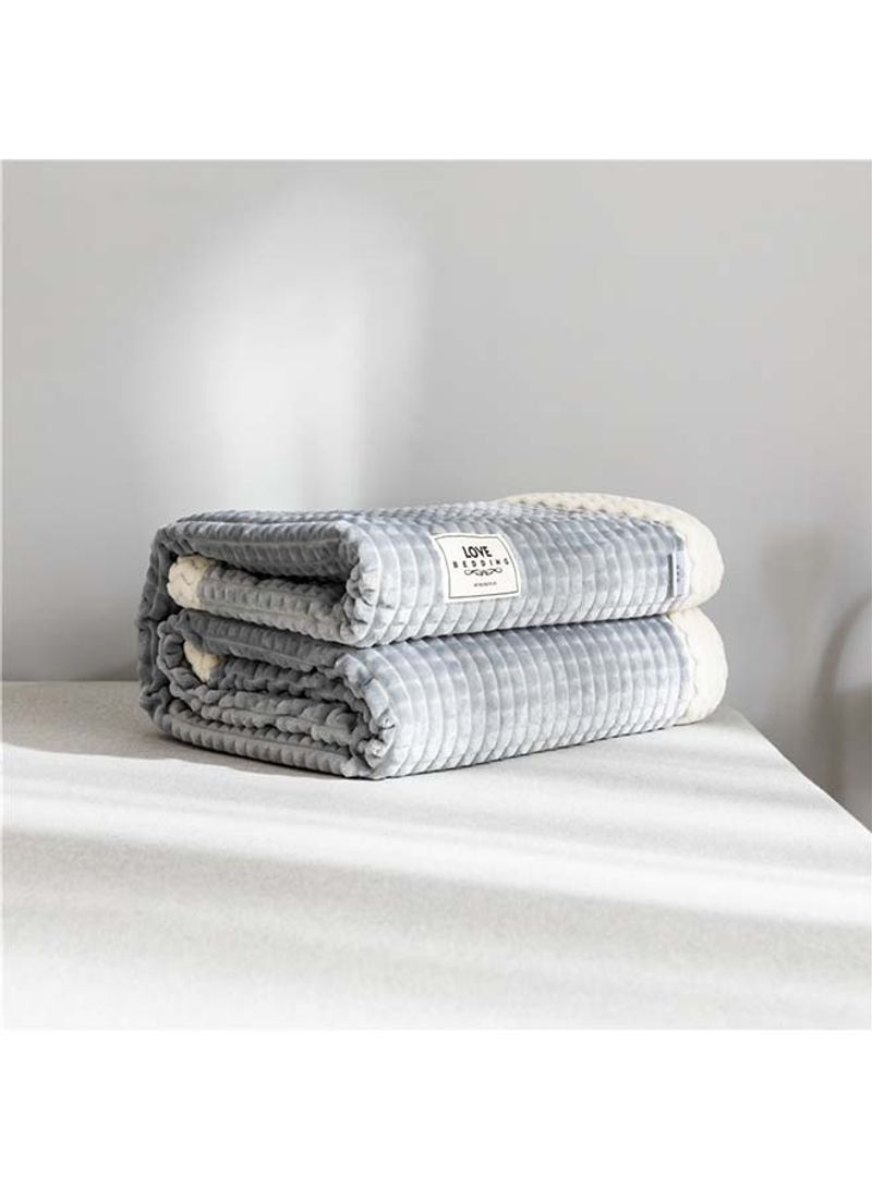 Lattice Design Warm Blanket Cotton Grey 200x230centimeter