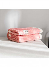 Lattice Design Warm Blanket Cotton Red 200x230centimeter