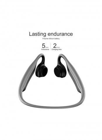 Bluetooth In-Ear Earphone With Mic Light Grey