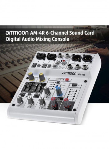 6-Channel Digital Audio Mixer Console