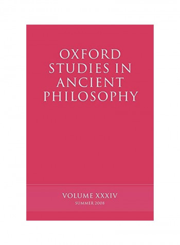 Oxford Studies in Ancient Philosophy: Volume 34 Paperback
