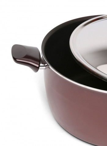 Pleasure Casserole With Lid Red 30centimeter