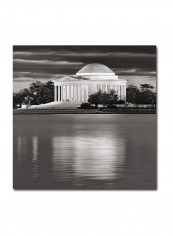 Jefferson Memorial Night Canvas Wall Art Black 24 x 24inch