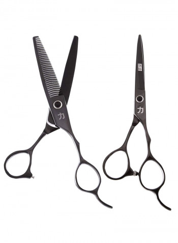 2-Piece Professional Cutting Scissor Set أسود 2 x 5.5بوصة