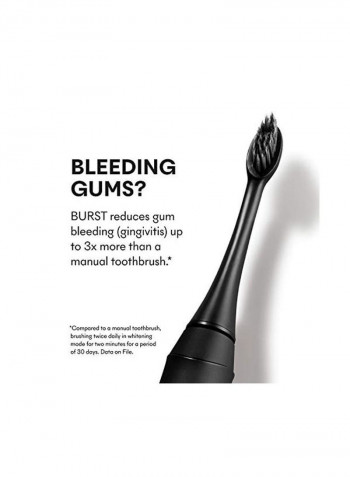 Sonic Electric Toothbrush With Charcoal Toothbrush Head Set Black