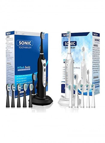 Electronic Toothbrush With 3 Brushing Modes أبيض
