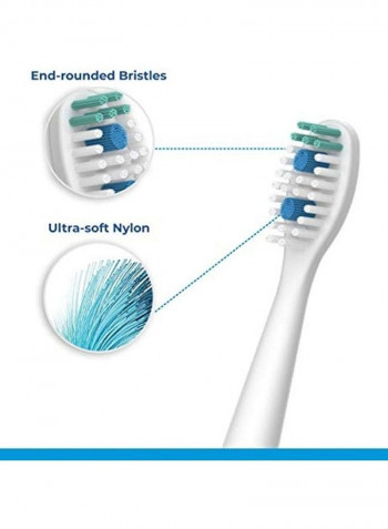 Electronic Toothbrush With 3 Brushing Modes أبيض