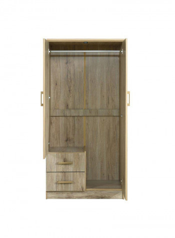 2 Door Marcus Wardrobe Brown 80.2x47.7x 174cm