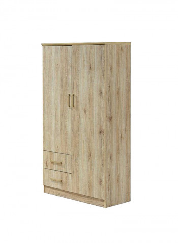 2 Door Marcus Wardrobe Brown 80.2x47.7x 174cm