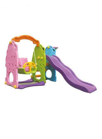 3-In-1 Set Slide And Swing With Basketball-16347