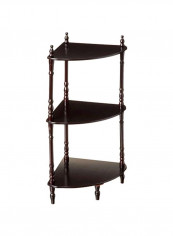 3-Tier Corner Stand Shelf Brown 13.40x13.40x27.78inch