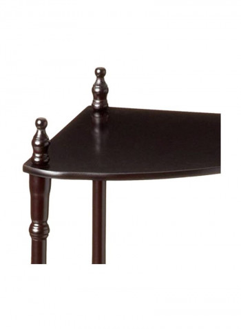 3-Tier Corner Stand Shelf Brown 13.40x13.40x27.78inch