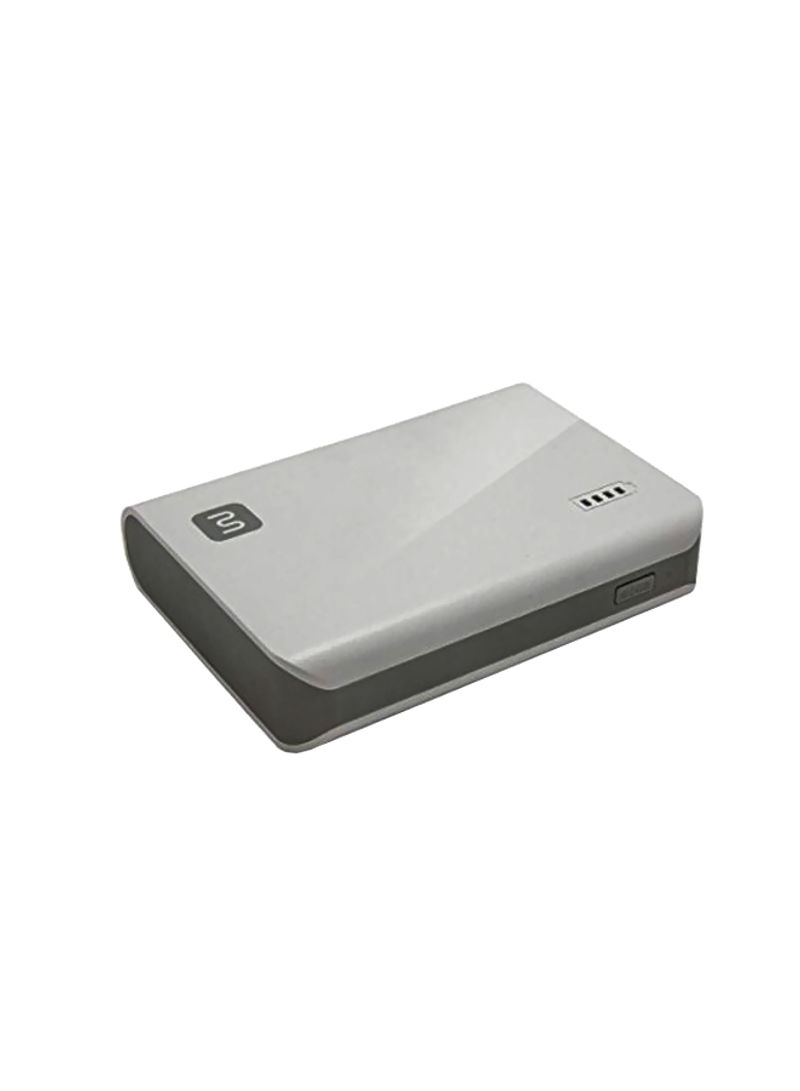 16000 mAh Portable Power Bank White