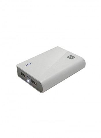 16000 mAh Portable Power Bank White