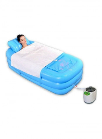 Adult Inflatable Bathtub Single Folding Bath Tub, Cn Plug, Specification: 3l Fumigation + Electric Pump Multicolour 40 x 16 x 35centimeter
