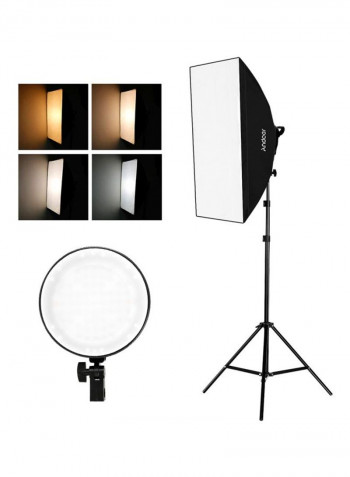 LED Photography Light Set Black