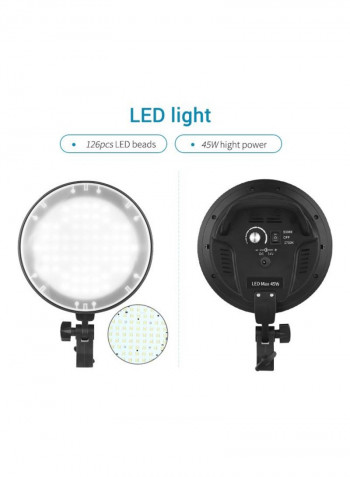 LED Photography Light Set Black