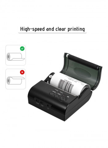 USB Thermal Receipt Printer Black