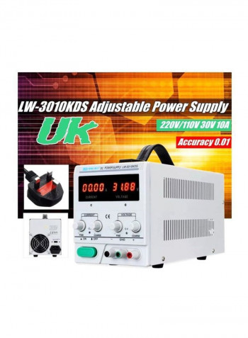 4 Digits Display LED Power Supply 14.5x12.8x28centimeter White/Black