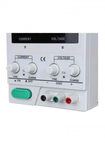 4 Digits Display LED Power Supply 14.5x12.8x28centimeter White/Black