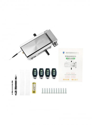 Intelligent Invisible Anti-Theft Door Lock Kit Silver